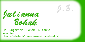 julianna bohak business card