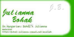 julianna bohak business card